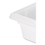 Food/Tote Boxes, 3.5 gal, 18 x 12 x 6, White, Plastic