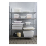 Food/Tote Boxes, 2 gal, 18 x 12 x 3.5, White, Plastic