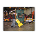 Portable Mobile Safety Barrier, Plastic, 13 ft x 40", Yellow