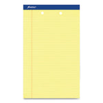 Perforated Writing Pads, Wide/legal Rule, 50 Canary-Yellow 8.5 X 14 Sheets, Dozen