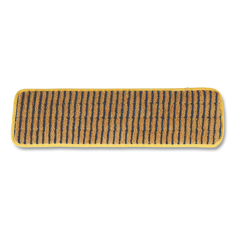 Microfiber Scrubber Pad, Vertical Polyprolene Stripes, 18", Yellow, 6/carton