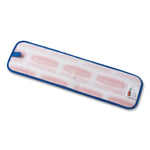 Microfiber Wet Room Pad, Split Nylon/polyester Blend, 18", Blue, 12/carton