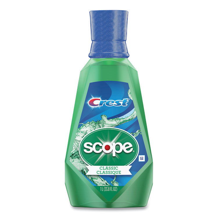 + Scope Mouth Rinse, Classic Mint, 1 L Bottle, 6/carton