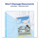 Binder Pockets, 3-Hole Punched, 9.25 x 11, Assorted Colors, 5/Pack