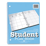 Student Plan Book, Homework/Assignment-Tracking, 40-Weeks: Six-Subject Day, Blue/White Cover, (100) 11 x 8.5 Sheets