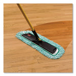Hygen Microfiber Fringed Dust Mop Pad, 24w X 9d, Green