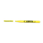Hi-Liter Pen-Style Highlighters, Fluorescent Yellow Ink, Chisel Tip, Yellow/black Barrel, Dozen