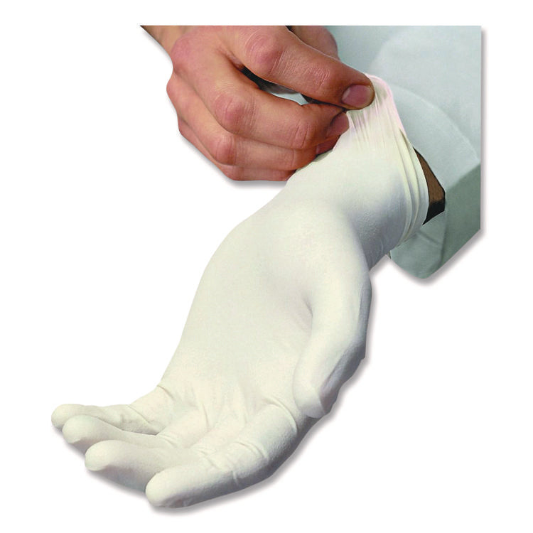 L5101 Series Lightly Powdered Latex Gloves, Large, 4 mil Thick, 9" Long, Cream, 100/Box