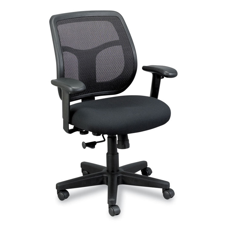 Apollo Mid-Back Mesh Chair, 18.1" To 21.7" Seat Height, Black