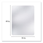 All Day Use Chair Mat - All Carpet Types, 36 X 48, Rectangular, Clear