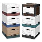 R-Kive Heavy-Duty Storage Boxes, Letter/legal Files, 12.75" X 16.5" X 10.38", Woodgrain, 4/carton
