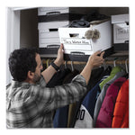 R-Kive Heavy-Duty Storage Boxes, Letter/legal Files, 12.75" X 16.5" X 10.38", White/black, 12/carton