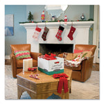 R-Kive Heavy-Duty Storage Boxes, Letter/legal Files, 12.75" X 16.5" X 10.38", White/green, 12/carton