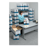Liberty Plus Heavy-Duty Strength Storage Boxes, Legal Files, 15.25" X 24.13" X 10.75", White/blue, 12/carton