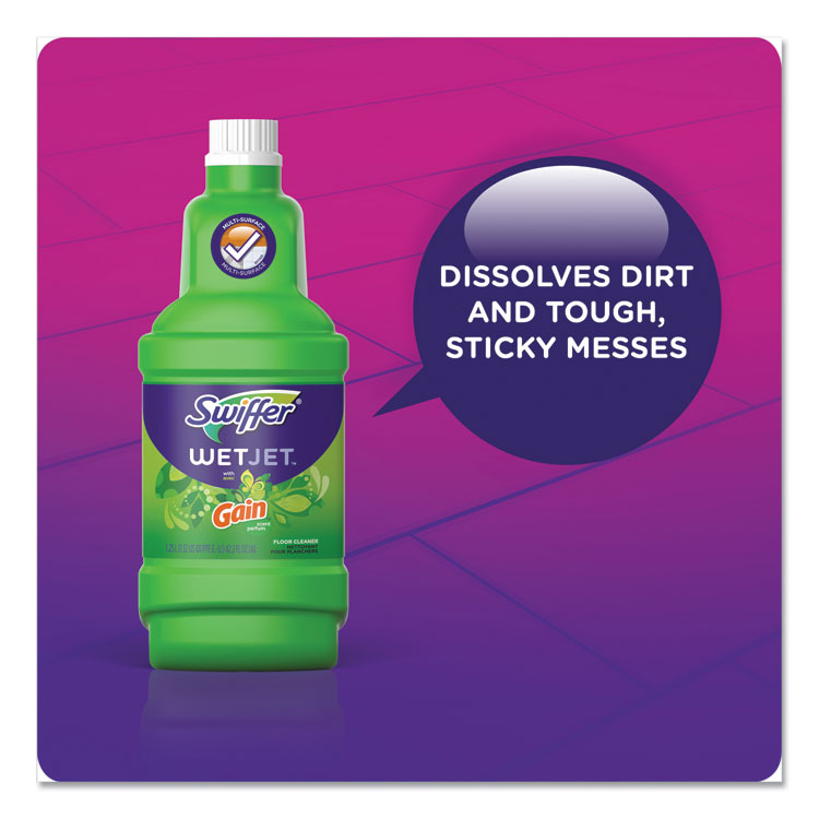 WetJet System Cleaning-Solution Refill, Gain Scent, 1.25 L Bottle, 4/Carton