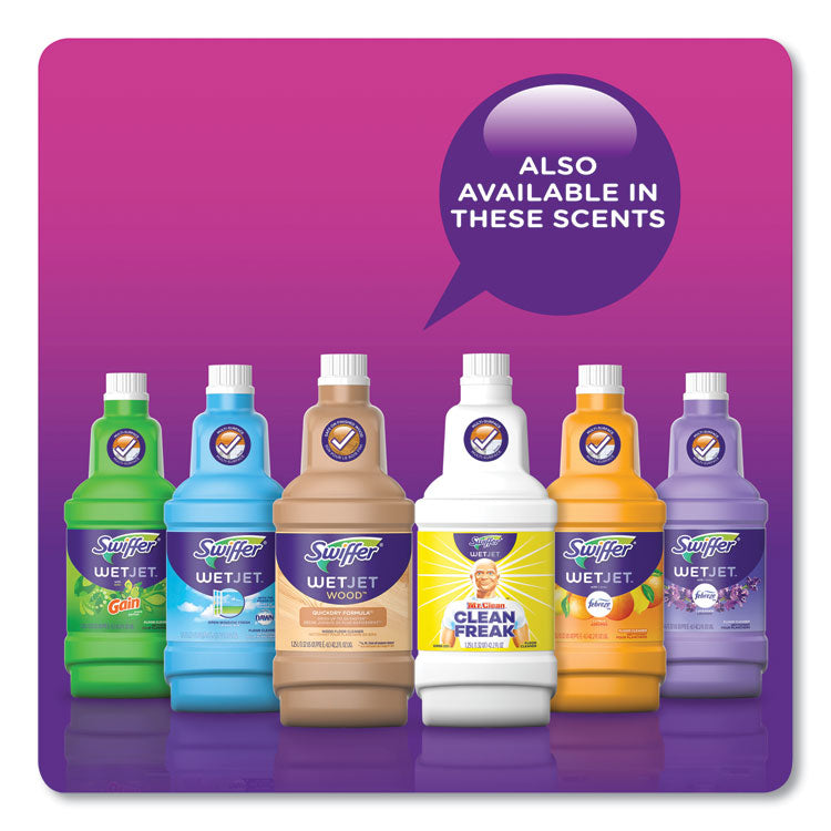 WetJet System Cleaning-Solution Refill, Gain Scent, 1.25 L Bottle, 4/Carton