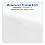 Preprinted Legal Exhibit Side Tab Index Dividers, Avery Style, 10-Tab, 23, 11 X 8.5, White, 25/pack, (1023)