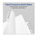Preprinted Legal Exhibit Side Tab Index Dividers, Avery Style, 10-Tab, 15, 11 X 8.5, White, 25/pack