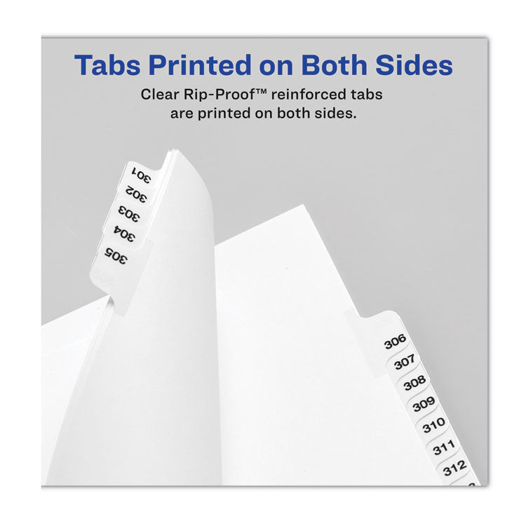 Preprinted Legal Exhibit Side Tab Index Dividers, Avery Style, 26-Tab, Q, 11 X 8.5, White, 25/pack, (1417)