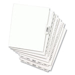 Preprinted Legal Exhibit Side Tab Index Dividers, Avery Style, 10-Tab, 13, 11 X 8.5, White, 25/pack