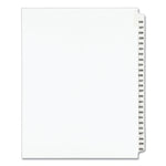 Preprinted Legal Exhibit Side Tab Index Dividers, Avery Style, 25-Tab, 226 To 250, 11 X 8.5, White, 1 Set, (1339)