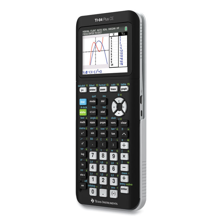 TI-84 Plus CE Programmable Color Graphing Calculator, 10-Digit LCD, Black
