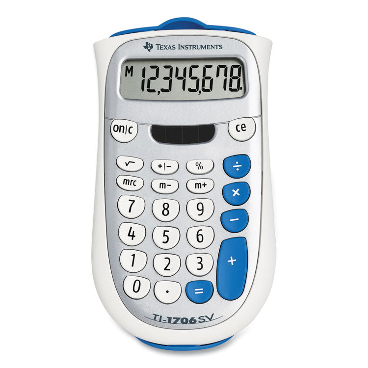 Ti-1706sv Handheld Pocket Calculator, 8-Digit Lcd