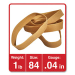 Rubber Bands, Size 84, 0.04" Gauge, Beige, 1 Lb Box, 155/pack