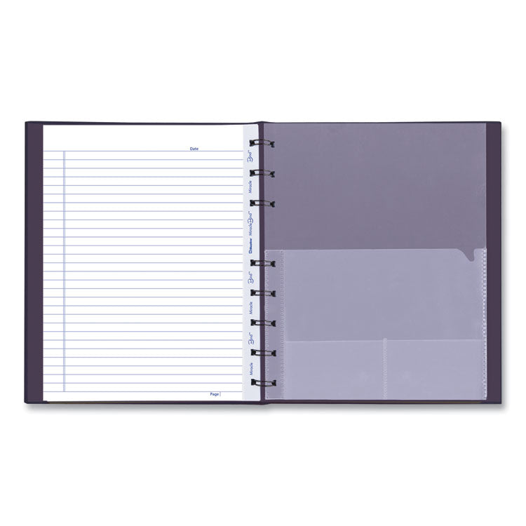 MiracleBind Notebook, 1-Subject, Medium/College Rule, Purple Cover, (75) 9.25 x 7.25 Sheets