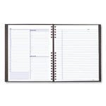 Notepro Undated Daily Planner, 10.75 X 8.5, Black Cover, Undated