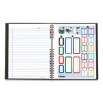 NotePro Notebook, 1-Subject, Medium/College Rule, Black Cover, (75) 11 x 8.5 Sheets