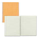 Single-Subject Wirebound Notebooks, Narrow Rule, Brown Board Cover, (80) 10 x 8 Eye-Ease Green Sheets