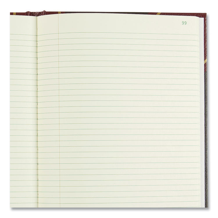 Texthide Record Book, 1-Subject, Medium/College Rule, Black/Burgundy Cover, (500) 14 x 8.5 Sheets
