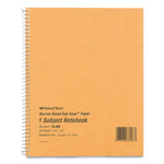 Single-Subject Wirebound Notebooks, Narrow Rule, Brown Board Cover, (80) 10 x 8 Eye-Ease Green Sheets