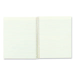 Single-Subject Wirebound Notebooks, Narrow Rule, Brown Board Cover, (80) 8.25 x 6.88 Eye-Ease Green Sheets
