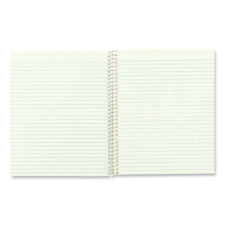 Single-Subject Wirebound Notebooks, Narrow Rule, Brown Board Cover, (80) 8.25 x 6.88 Eye-Ease Green Sheets
