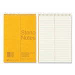 Standard Spiral Steno Pad, Gregg Rule, Brown Cover, 80 Eye-Ease Green 6 X 9 Sheets