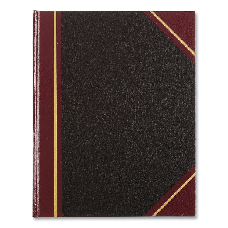 Texthide Eye-Ease Record Book, Black/burgundy/gold Cover, 10.38 X 8.38 Sheets, 300 Sheets/book