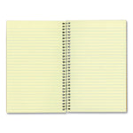 Single-Subject Wirebound Notebooks, Narrow Rule, Brown Board Cover, (80) 7.75 x 5 Eye-Ease Green Sheets