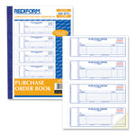 Purchase Order Book, 5 Lines, Two-Part Carbonless, 7 x 2.75, 4 Forms/Sheet, 400 Forms Total