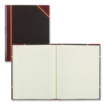 Texthide Eye-Ease Record Book, Black/burgundy/gold Cover, 10.38 X 8.38 Sheets, 150 Sheets/book