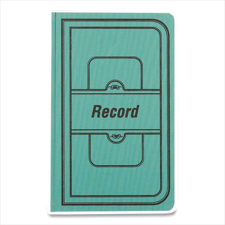 Tuff Series Record Book, Green Cover, 12 X 7.5 Sheets, 500 Sheets/book