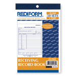 Receiving Record Book, Three-Part Carbonless, 5.56 x 7.94, 50 Forms Total