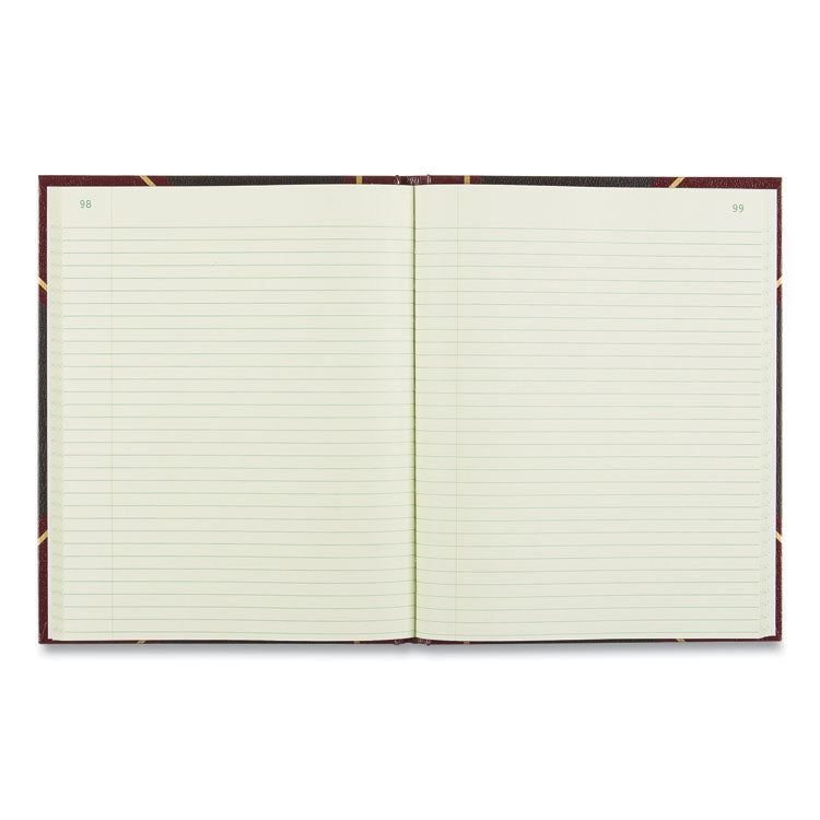 Texthide Eye-Ease Record Book, Black/burgundy/gold Cover, 10.38 X 8.38 Sheets, 150 Sheets/book