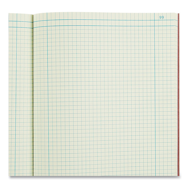 Computation Notebook, Quadrille Rule (4 sq/in), Brown Cover, (75) 11.75 x 9.25 Sheets