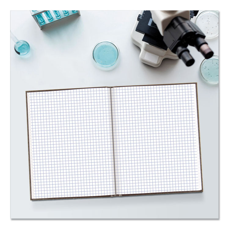 Professional Quad Notebook, Quadrille Rule (4 sq/in), Black Cover, (96) 9.25 x 7.25 Sheets