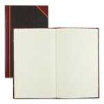 Texthide Eye-Ease Record Book, Black/burgundy/gold Cover, 14.25 X 8.75 Sheets, 300 Sheets/book