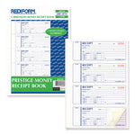 Money Receipt Book, Hardcover, Three-Part Carbonless, 7 x 2.75, 4 Forms/Sheet, 200 Forms Total