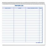 Visitors Log Book, Blue/white/red Cover, 11 X 8.5 Sheets, 50 Sheets/book