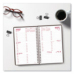 DuraFlex Weekly Planner, 8 x 5, Black Cover, 12-Month (Jan to Dec): 2025